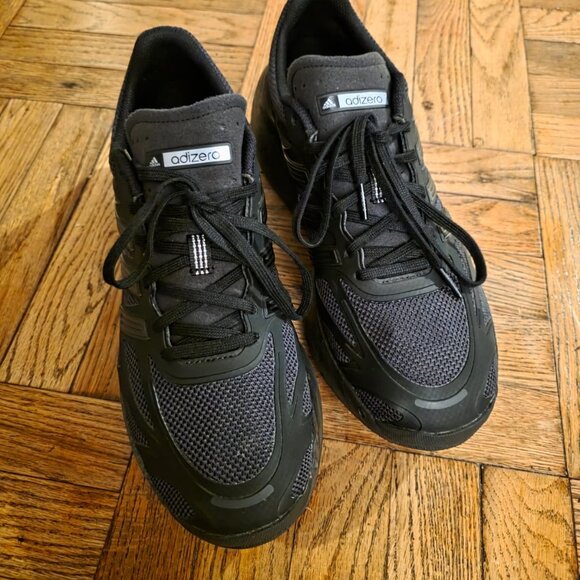 Adidas Adizero Aruku Carbon Triple Black Lace Up Athletic Shoes 11-Men Size - Picture 7 of 7